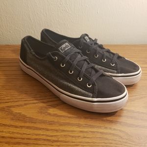 Keds Womens Double Up WF53504 Size 8.5 Black  Lace Up Casual Sneakers